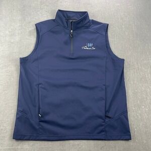 Presidents Cup Wingate Mens Large Blue Core 365 Vest Quarter Zip Softshell CE709